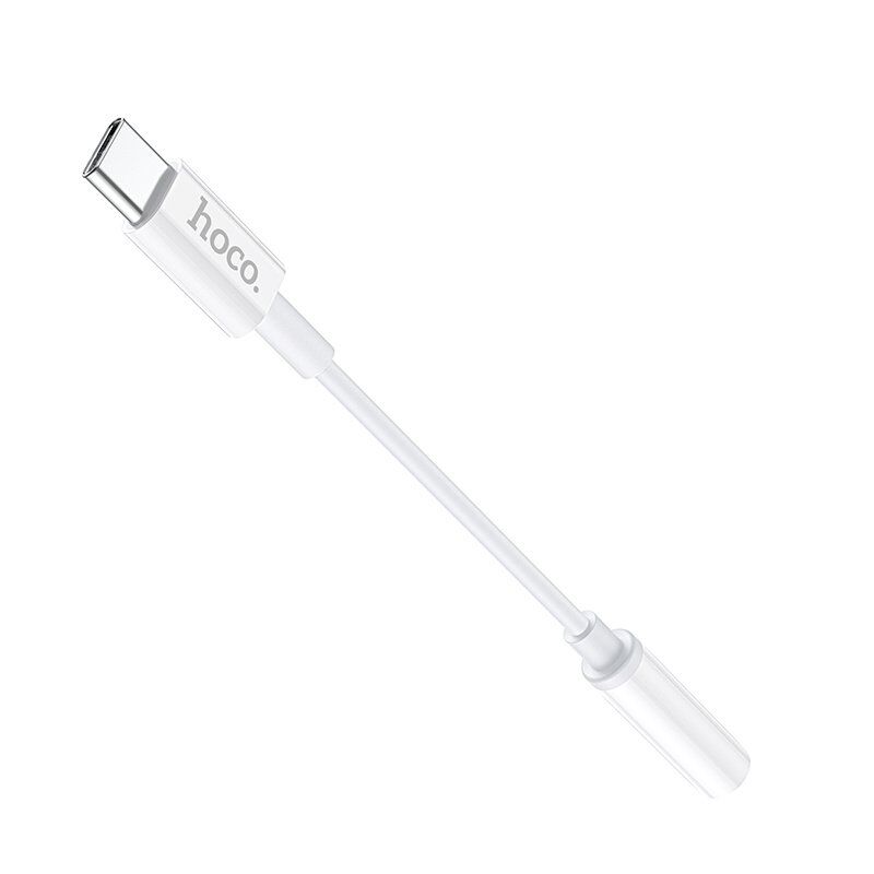 Аудіоадаптер HOCO LS30 TYPE-C (штекер) на 3,5 мм (гніздо), білий