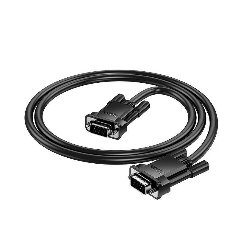 Кабель HOCO US11 VGA штекер  -  VGA штекер HD, 1 м, чорний