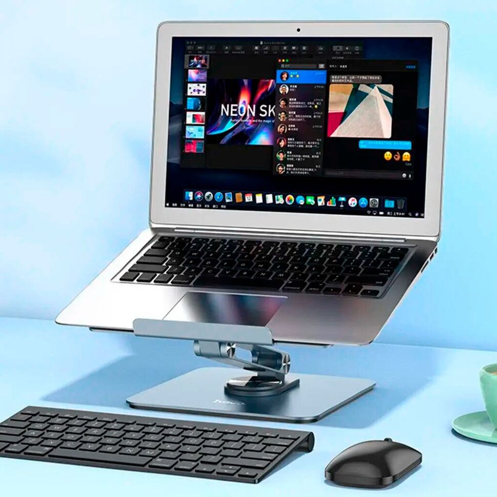 Настільний тримач HOCO PH52 PLUS Might metal rotating для планшету від 9,7" до 15,6", СІРИЙ Настільний тримач HOCO PH52 PLUS Might metal rotating для планшету від 9,7" до 15,6", СІРИЙ