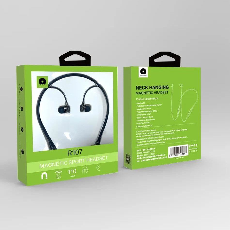 Бездротові навушники WUW R107 TWS Wireless earbuds ЧОРНИЙ (13)