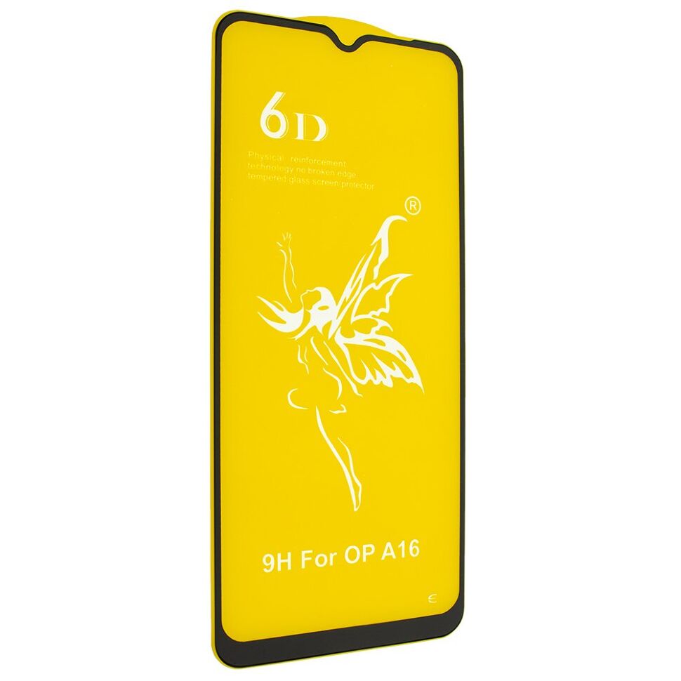 Захисне скло 6D PREMIUM OPPO A16 ЧОРНИЙ