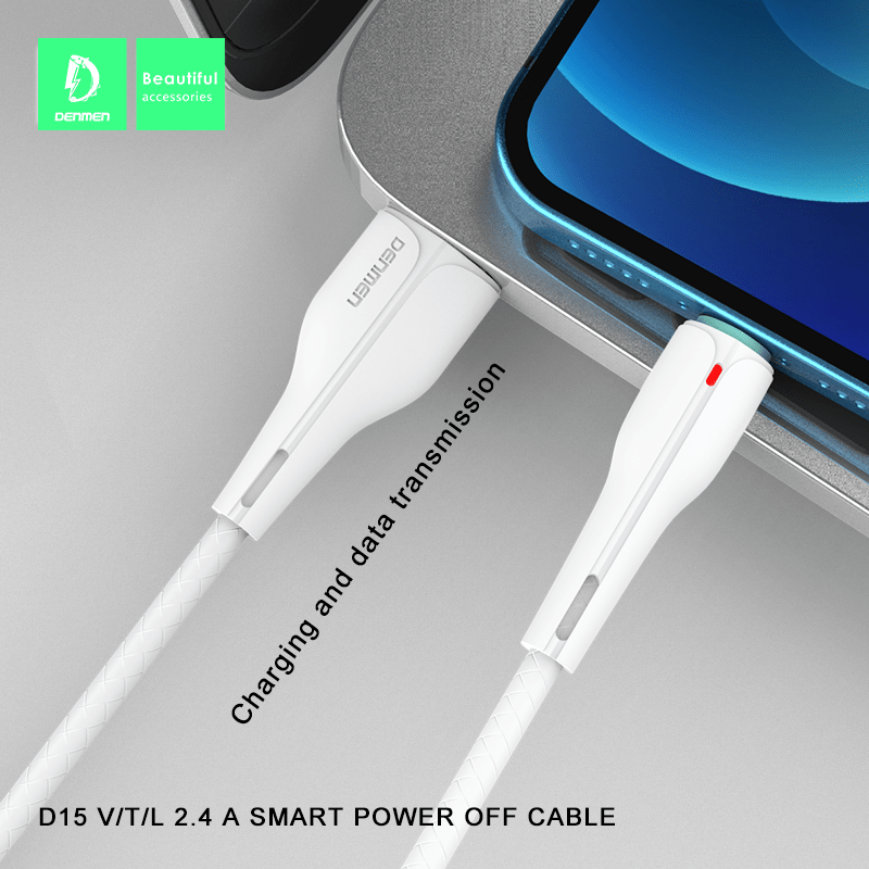 Кабель USB Denmen D15V USB - micro USB (2.4A) OD4.0мм Кабель USB Denmen D15V USB - micro USB (2.4A) OD4.0мм