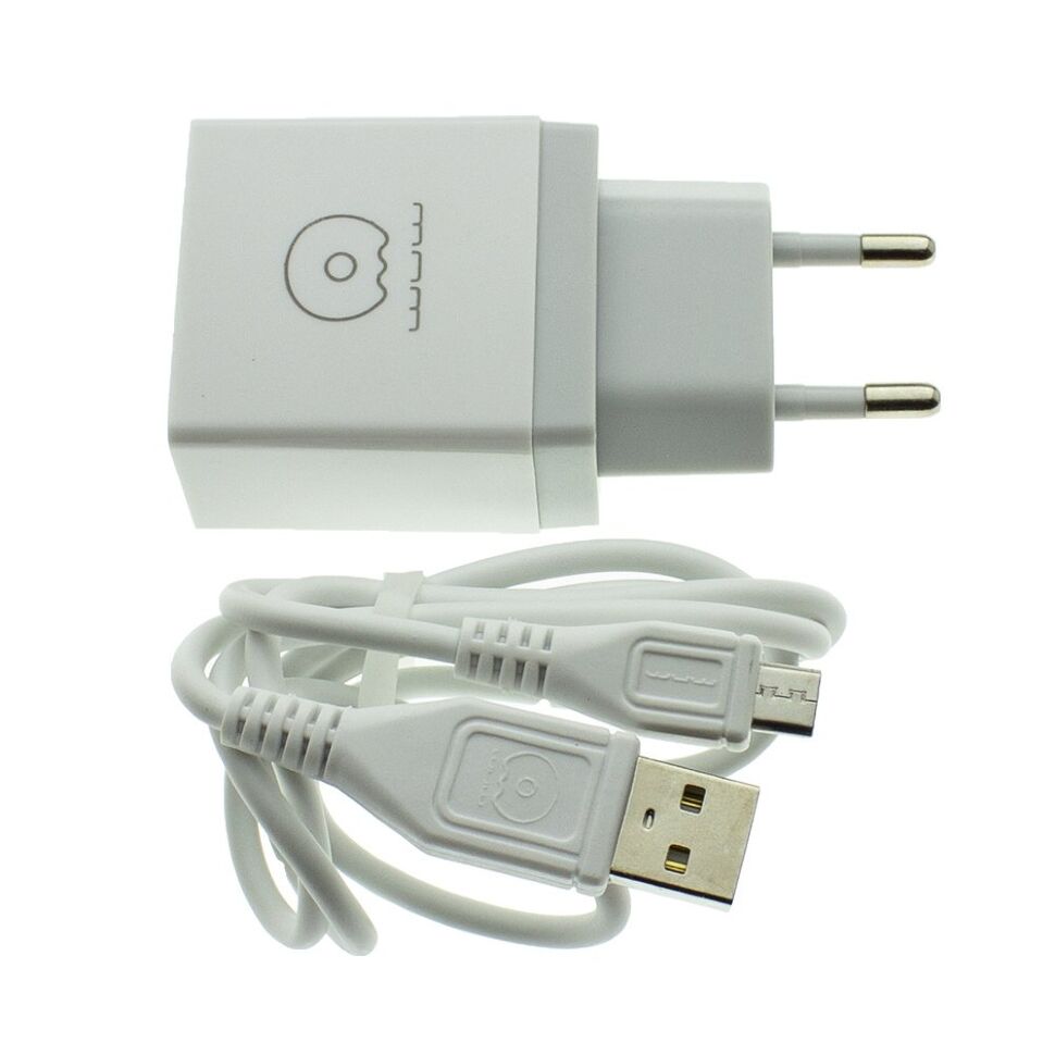 Мережевий зарядний пристрій WUW T23 2 USB + USB Micro 2100 mA