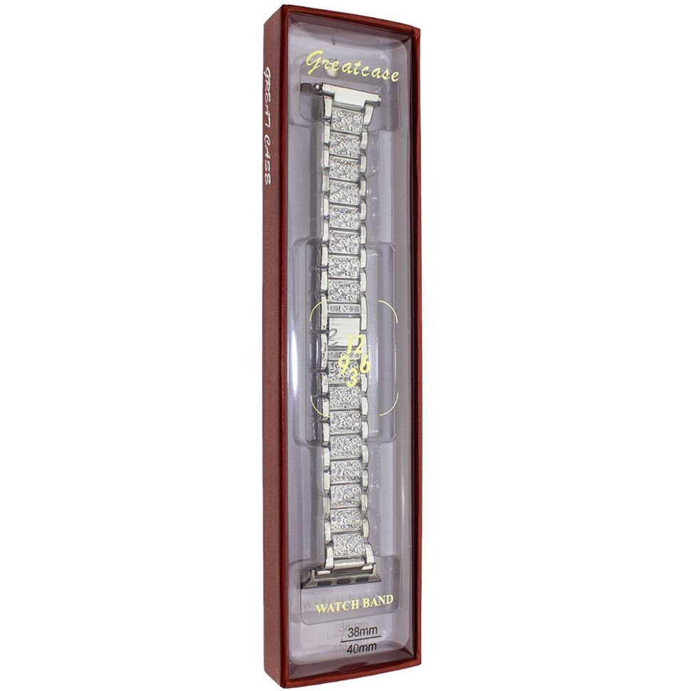 Ремінець металевий для годинника APPLE WATCH 38MM / 40MM / 41MM стрази 1-Bead Metal №26