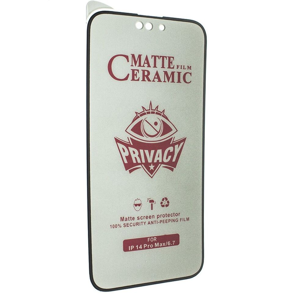 CERAMICS FILM PRIVACY МАТОВЕ APPLE iPhone 14 PRO MAX | 15 PLUS | 16 PLUS ЧОРНИЙ CERAMICS FILM PRIVACY МАТОВЕ APPLE iPhone 14 PRO MAX | 15 PLUS | 16 PLUS ЧОРНИЙ