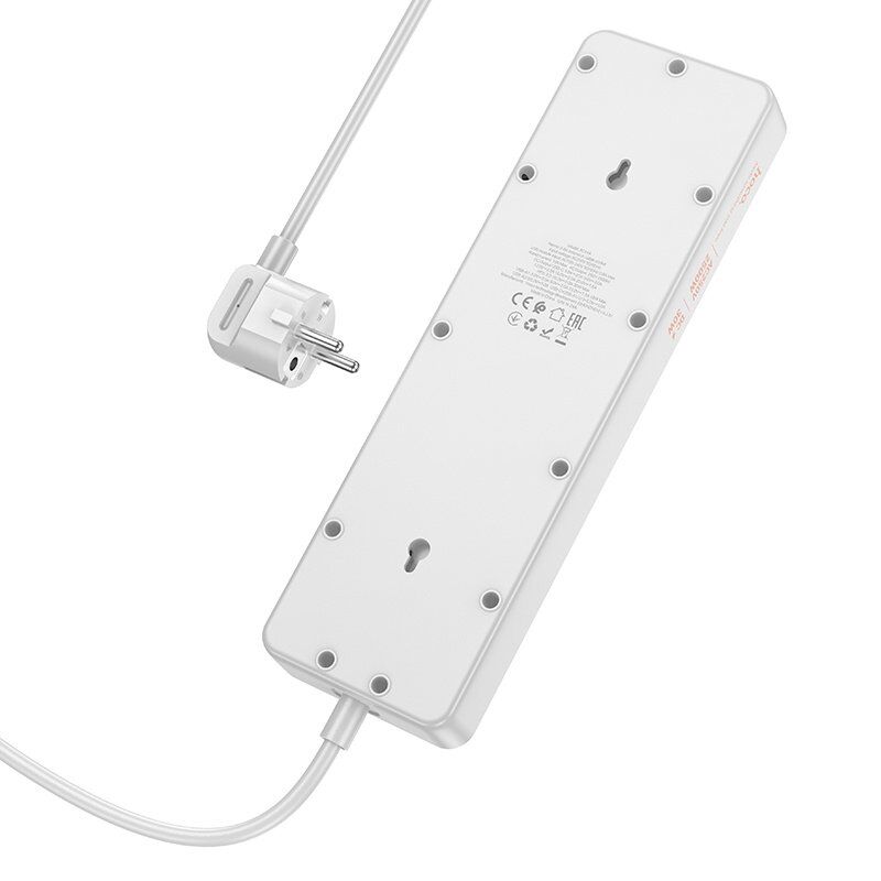Сетевой удлинитель Hoco AC14A PD30W (3USB/1Type-C/5xSocket) (черный)