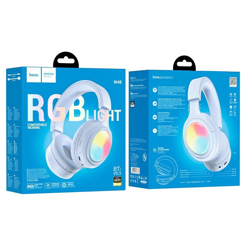 Бездротові повнорозмірні навушники HOCO W48, синій