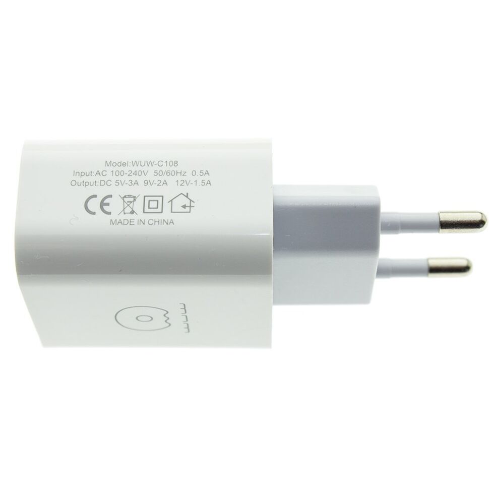 Зарядний пристрій WUW C108 18W USB-C Power Adapter PD 3A FAST CHARGER Зарядний пристрій WUW C108 18W USB-C Power Adapter PD 3A FAST CHARGER