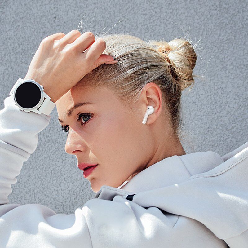 Беспроводные наушники HOCO EW56 Plus Generoso true wireless ANC noise reduction, белый