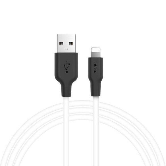 USB кабель HOCO X21 PLUS SILICONE USB - Lightning 1м БIЛИЙ USB кабель HOCO X21 PLUS SILICONE USB - Lightning 1м БIЛИЙ