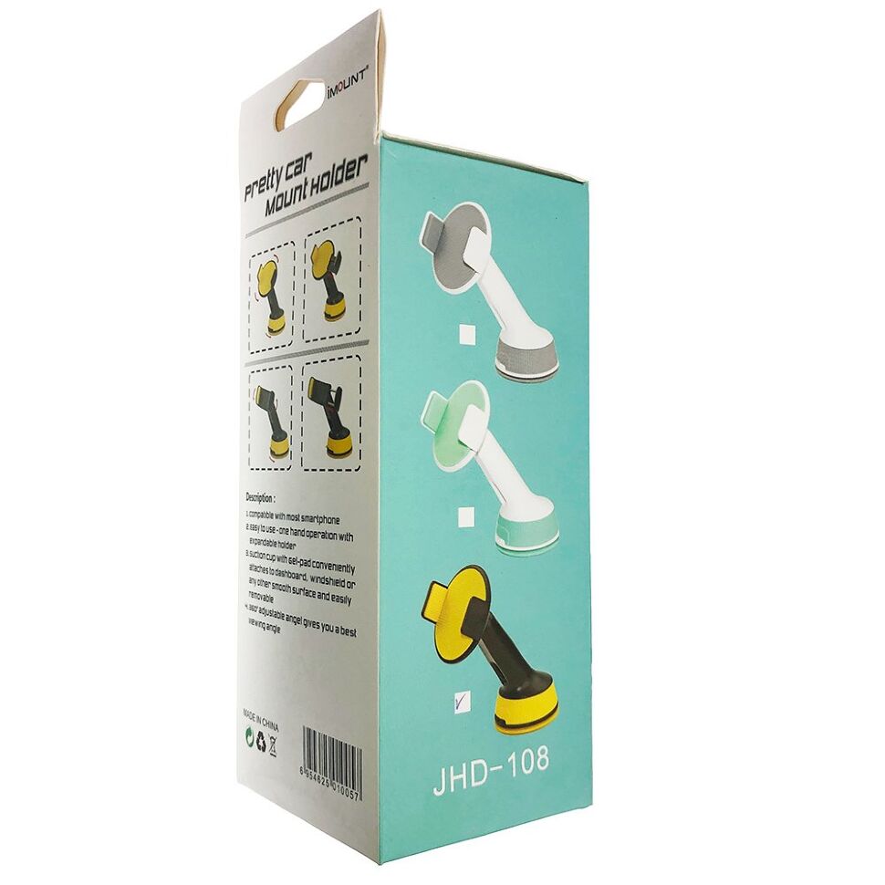 Автомобільний тримач JHD-108 на лобове скло чорно-жовтий Автомобільний тримач JHD-108 на лобове скло чорно-жовтий