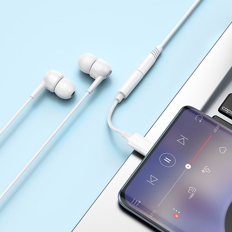 Адаптер HOCO LS35 Type-C → 3,5 мм цифровий (з мікрофоном та керуванням) Адаптер HOCO LS35 Type-C → 3,5 мм цифровий (з мікрофоном та керуванням)