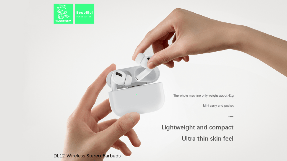 Бездротова гарнітура DENMEN DL12 БІЛИЙ Бездротова гарнітура DENMEN DL12 БІЛИЙ