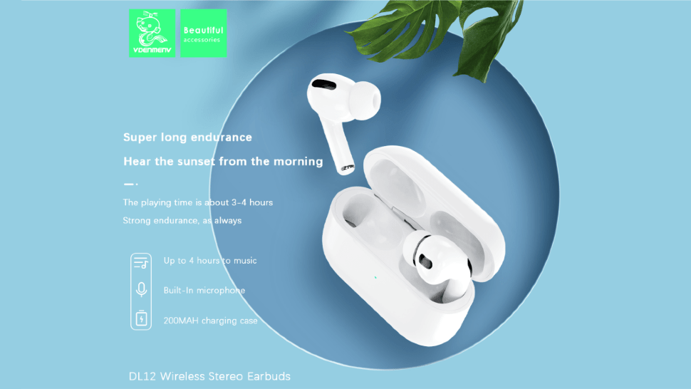 Бездротова гарнітура DENMEN DL12 БІЛИЙ Бездротова гарнітура DENMEN DL12 БІЛИЙ