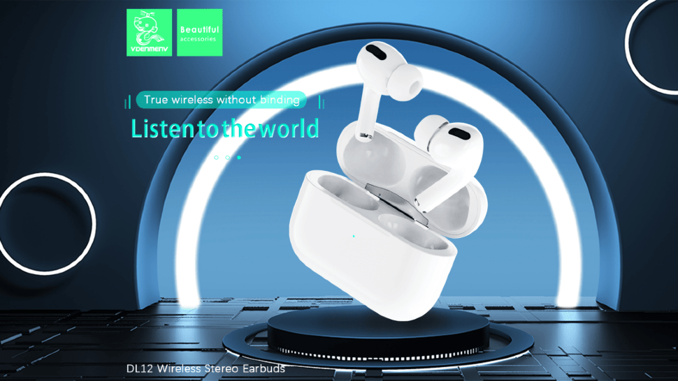 Бездротова гарнітура DENMEN DL12 БІЛИЙ Бездротова гарнітура DENMEN DL12 БІЛИЙ