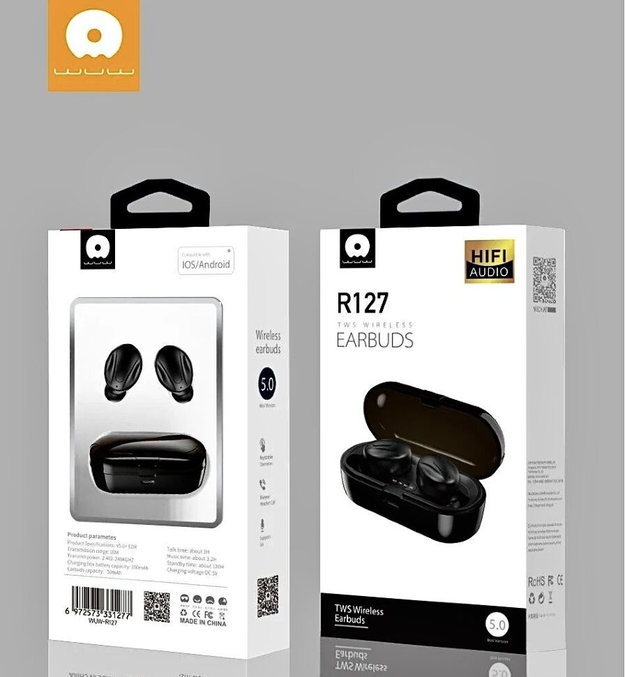 Бездротові навушники WUW R127 TWS Wireless earbuds Бездротові навушники WUW R127 TWS Wireless earbuds