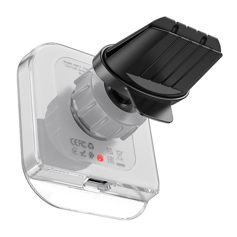 Автомобільний тримач HOCO HW17 бездротова зарядка білий