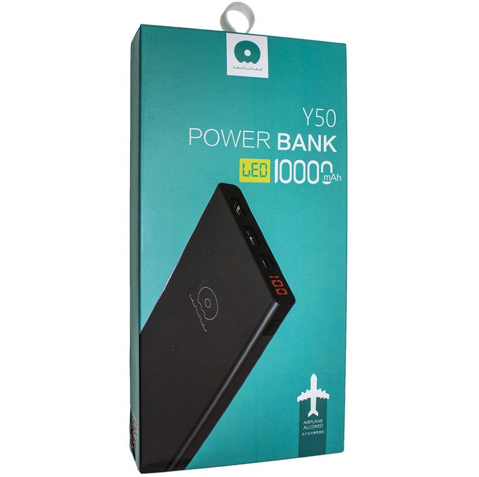 Power Bank WUW Y50 10000 mAh ЧОРНИЙ Power Bank WUW Y50 10000 mAh ЧОРНИЙ