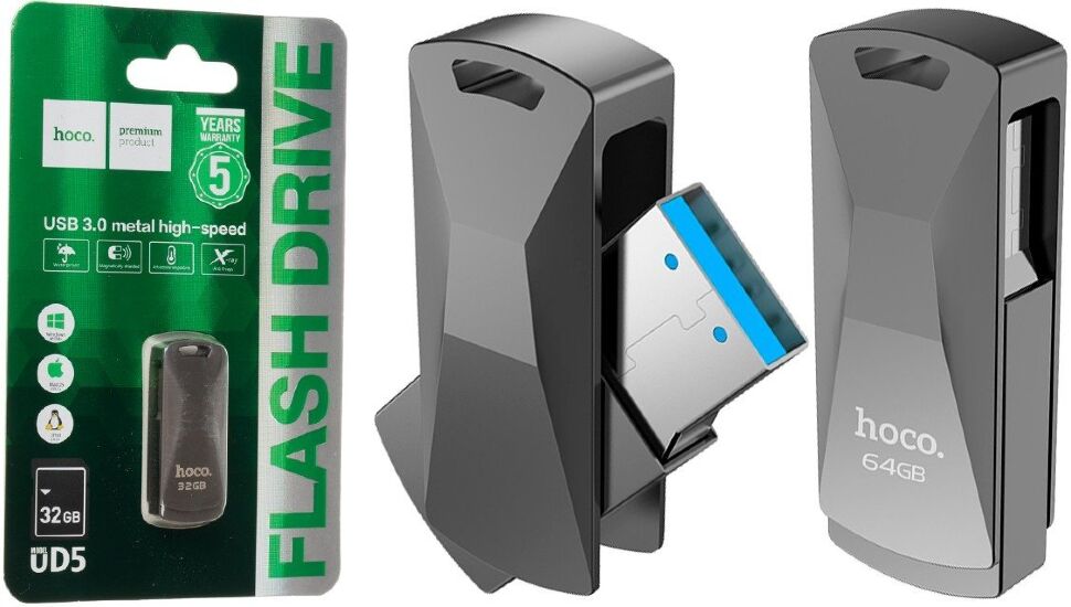 Флеш-память HOCO UD5 (USB3.0/64Gb) (серый)