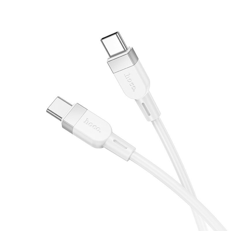 USB-C кабель HOCO X109 Type-C - Type-C SILICONE 60W, 1 метр, білий