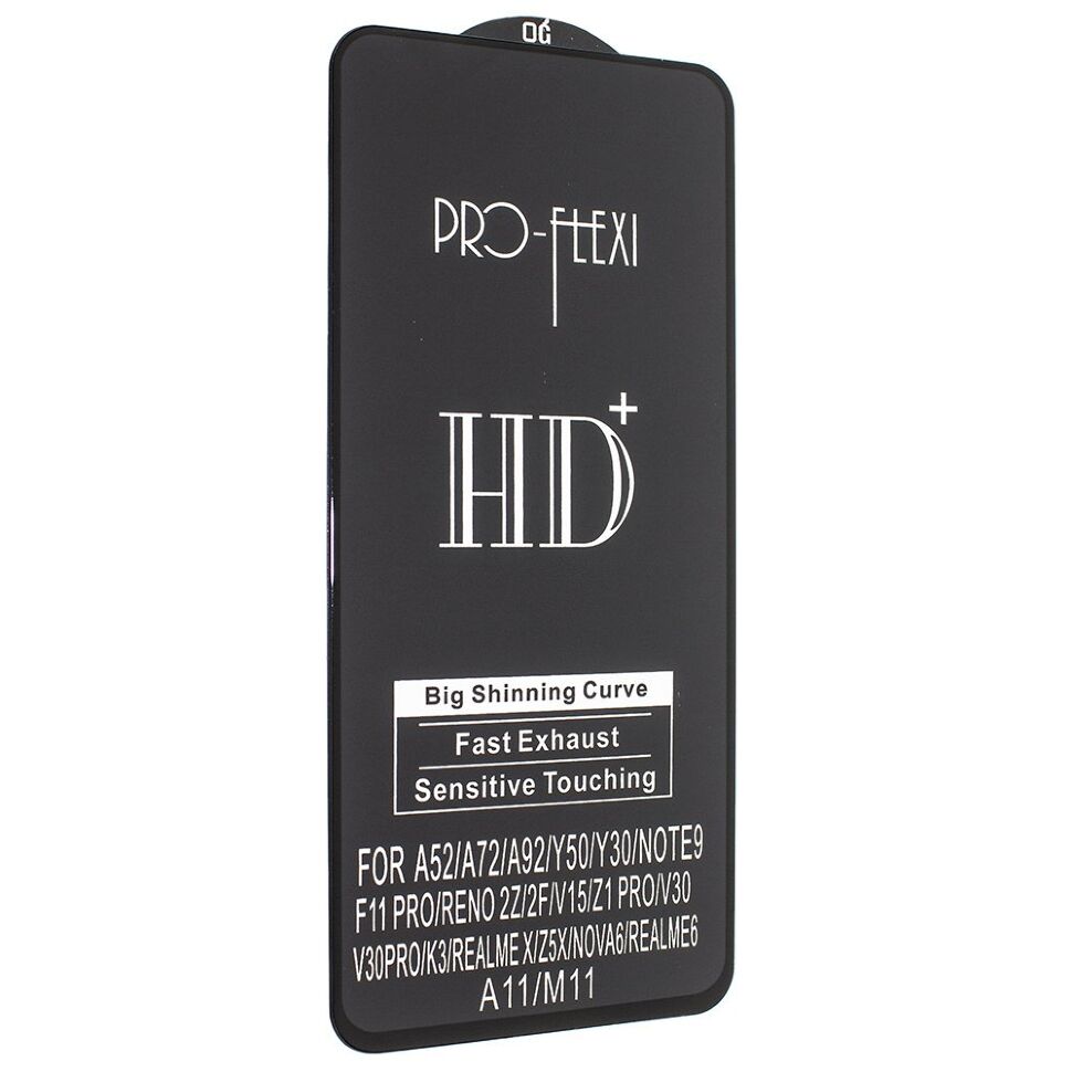 Захисне скло PRO-FLEXI HD+ XIAOMI Redmi Note 9 2020 ЧОРНИЙ
