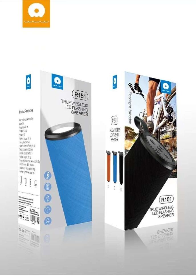 Портативна колонка WUW R151 з лігтариком, чорний Портативна колонка WUW R151 з лігтариком, чорний