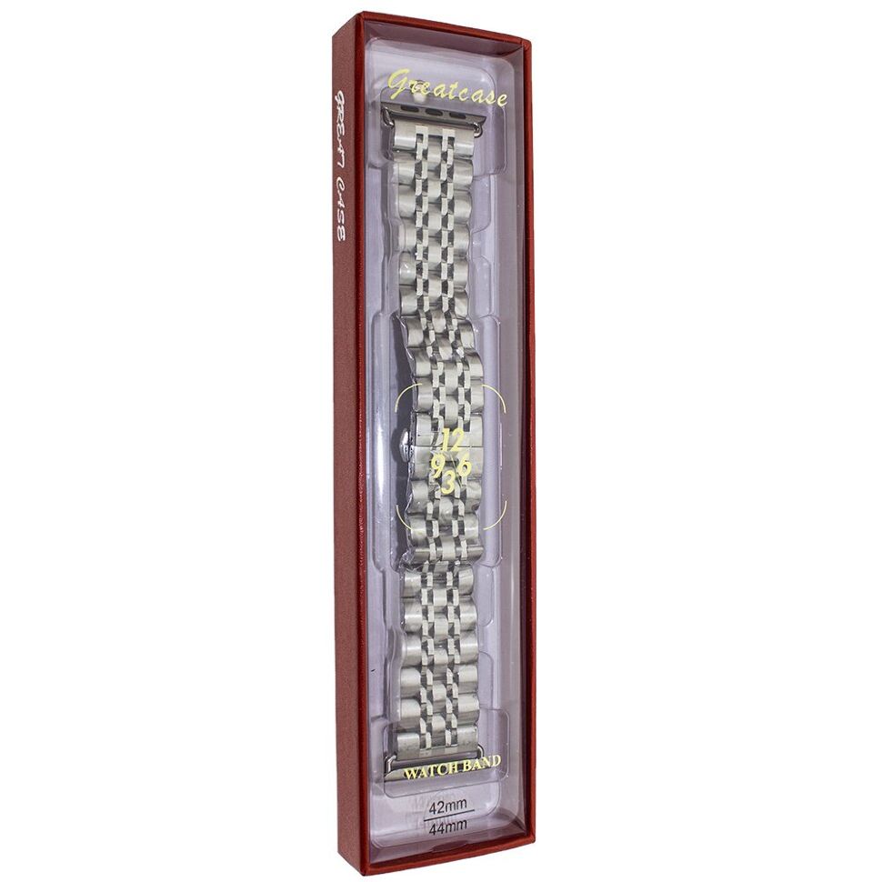 Ремінець металевий для годинника APPLE WATCH 42MM / 44MM / 45MM / 49MM 3-Bead Metal 4 LINE №20 Ремінець металевий для годинника APPLE WATCH 42MM / 44MM / 45MM / 49MM 3-Bead Metal 4 LINE №20