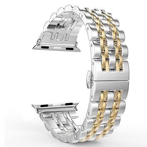 Ремінець металевий для годинника APPLE WATCH 42MM / 44MM / 45MM / 49MM 3-Bead Metal 4 LINE №20 Ремінець металевий для годинника APPLE WATCH 42MM / 44MM / 45MM / 49MM 3-Bead Metal 4 LINE №20