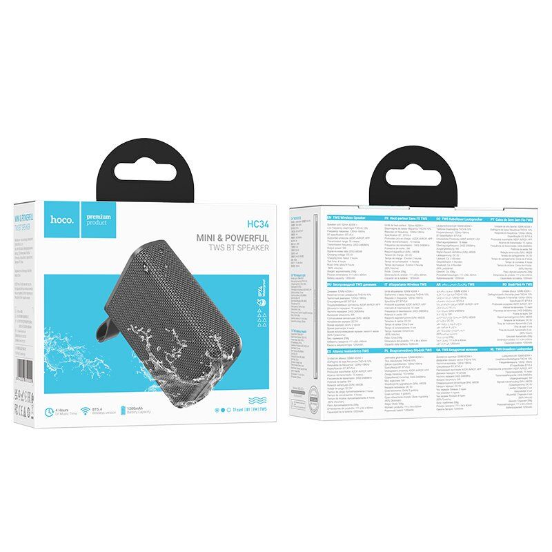 Колонка бездротова HOCO HC34, сірий Колонка бездротова HOCO HC34, сірий