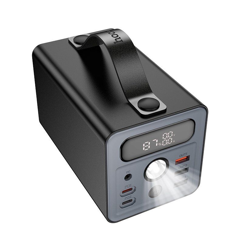 Універсальна мобільна батарея (УМБ) HOCO J138 Distant PD 20W + QC 3.0 22.5W 60000 mAh, чорний Універсальна мобільна батарея (УМБ) HOCO J138 Distant PD 20W + QC 3.0 22.5W 60000 mAh, чорний