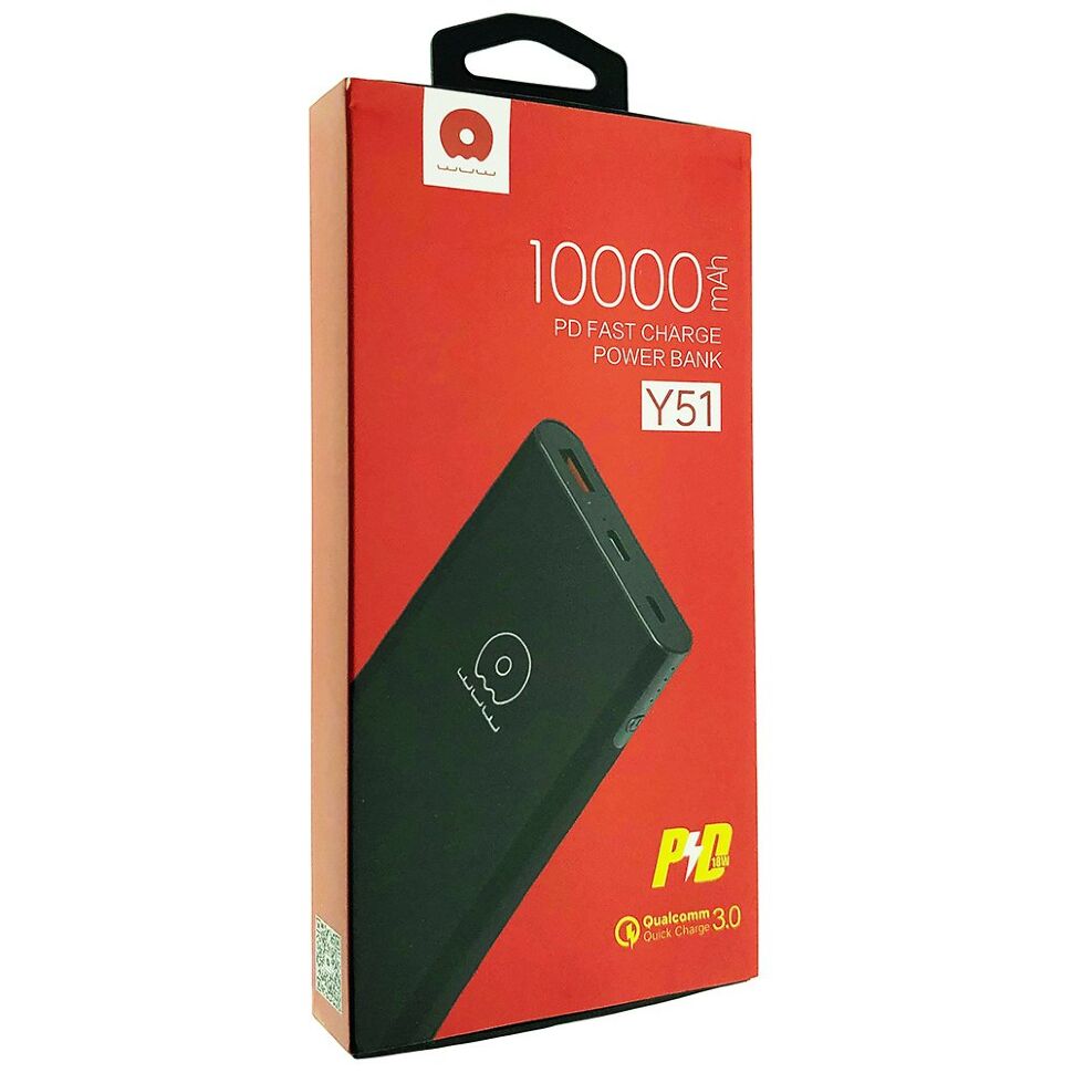 Power Bank WUW Y51 10000 mAh СТАЛЬНИЙ