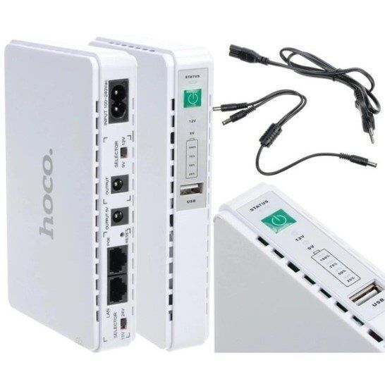 ДБЖ HOCO DB25 MINI UPS + POWER BANK для роутера 5V/9V/12V 8800mah ДБЖ HOCO DB25 MINI UPS + POWER BANK для роутера 5V/9V/12V 8800mah