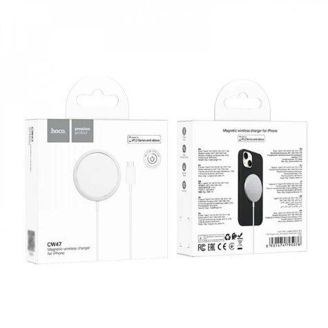 Бездротовий зарядний пристрій HOCO CW47 Original series 15W Type-C, сталевий Бездротовий зарядний пристрій HOCO CW47 Original series 15W Type-C, сталевий