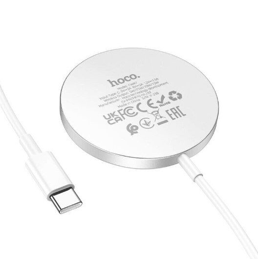 Бездротовий зарядний пристрій HOCO CW47 Original series 15W Type-C, сталевий Бездротовий зарядний пристрій HOCO CW47 Original series 15W Type-C, сталевий