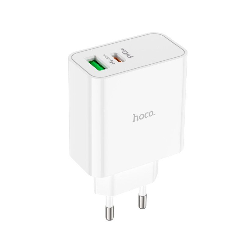 Мережевий зарядний пристрій HOCO C113A TYPE-C PD 65W + QC3.0, БІЛИЙ Мережевий зарядний пристрій HOCO C113A TYPE-C PD 65W + QC3.0, БІЛИЙ