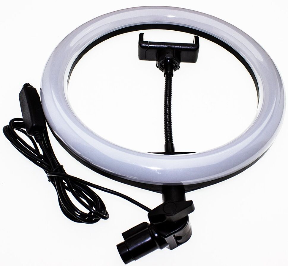 Селфі лампа кільце ZD666 26см з тримачем без підставки Селфі лампа кільце ZD666 26см з тримачем без підставки