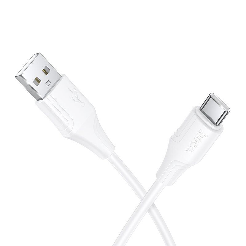 USB кабель HOCO X124 Silicone USB - Type-C, белый USB кабель HOCO X124 Silicone USB - Type-C, белый