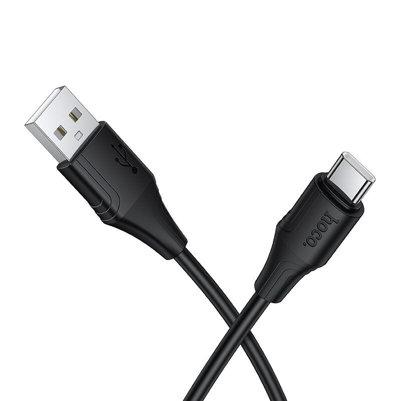 USB кабель HOCO X124 Silicone USB - Type-C, чорний USB кабель HOCO X124 Silicone USB - Type-C, чорний