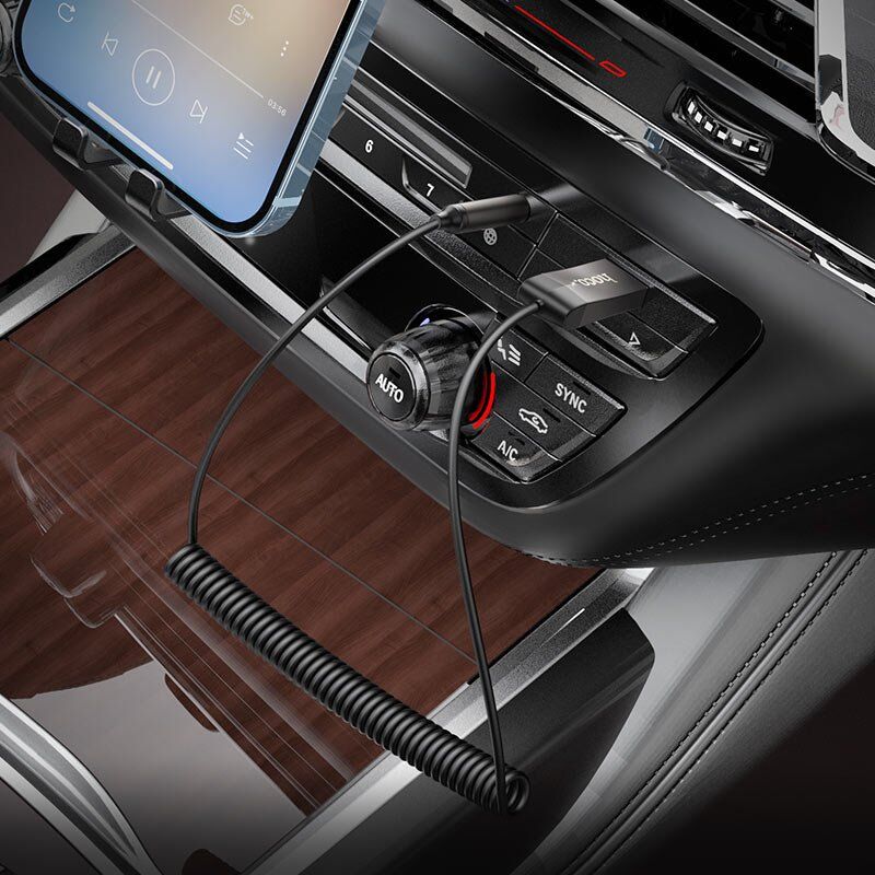Автомобільний Bluetooth AUX-приймач HOCO E78 Benefit з кабелем