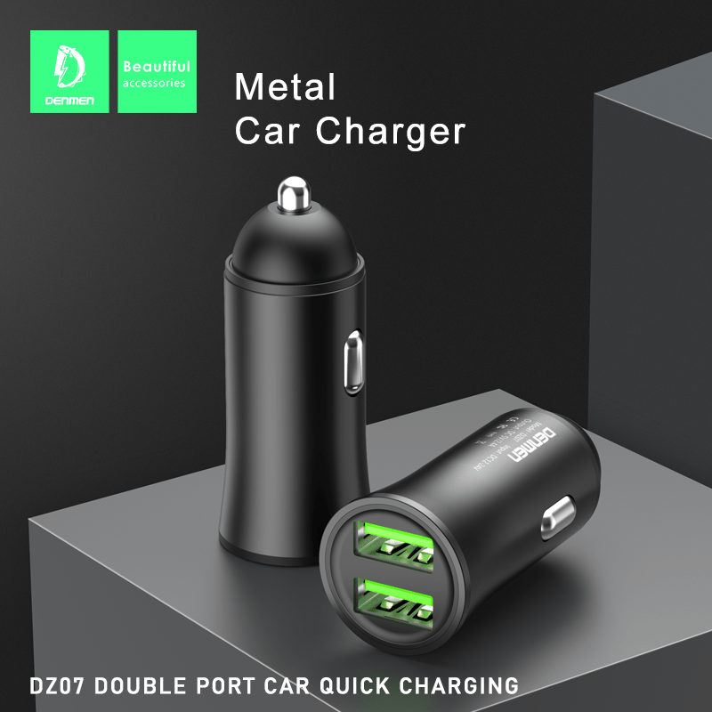Автомобільний зарядний пристрій DENMEN DZ07 2.4A 2USB PORT Автомобільний зарядний пристрій DENMEN DZ07 2.4A 2USB PORT