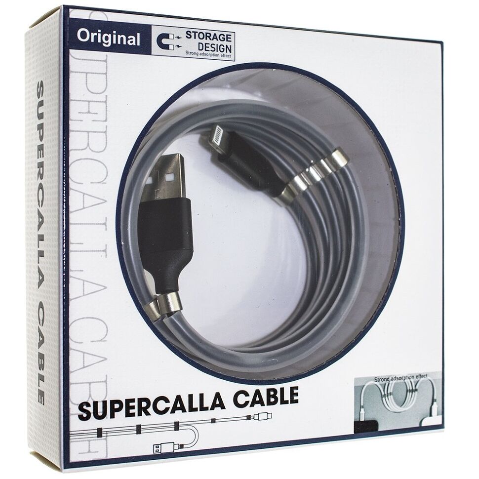 Кабель SUPERCALLA USB - Lightning 10 магнітів