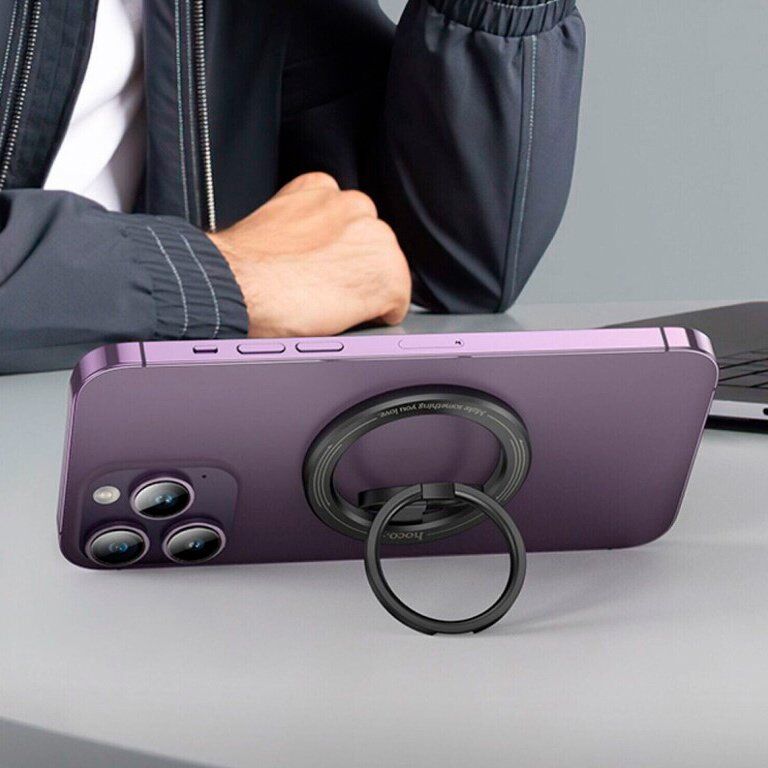 Кольцо-держатель HOCO GH2 Clever Magnetic, черный