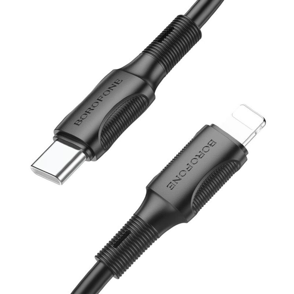 USB-C кабель BOROFONE BX80 PD 20W charging data Type-C - Lightning 1 метр чорний USB-C кабель BOROFONE BX80 PD 20W charging data Type-C - Lightning 1 метр чорний