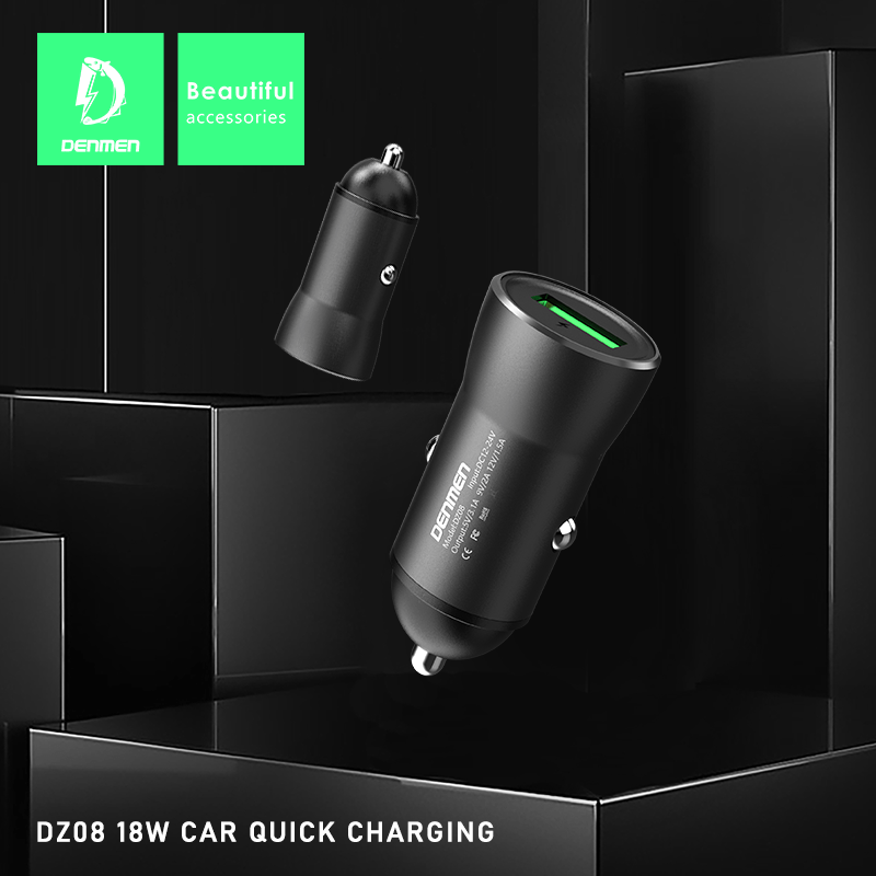 Автомобільний зарядний пристрій DENMEN DZ08 3.1A 1USB PORT 18W, QC3.0, FCP, AFC Автомобільний зарядний пристрій DENMEN DZ08 3.1A 1USB PORT 18W, QC3.0, FCP, AFC