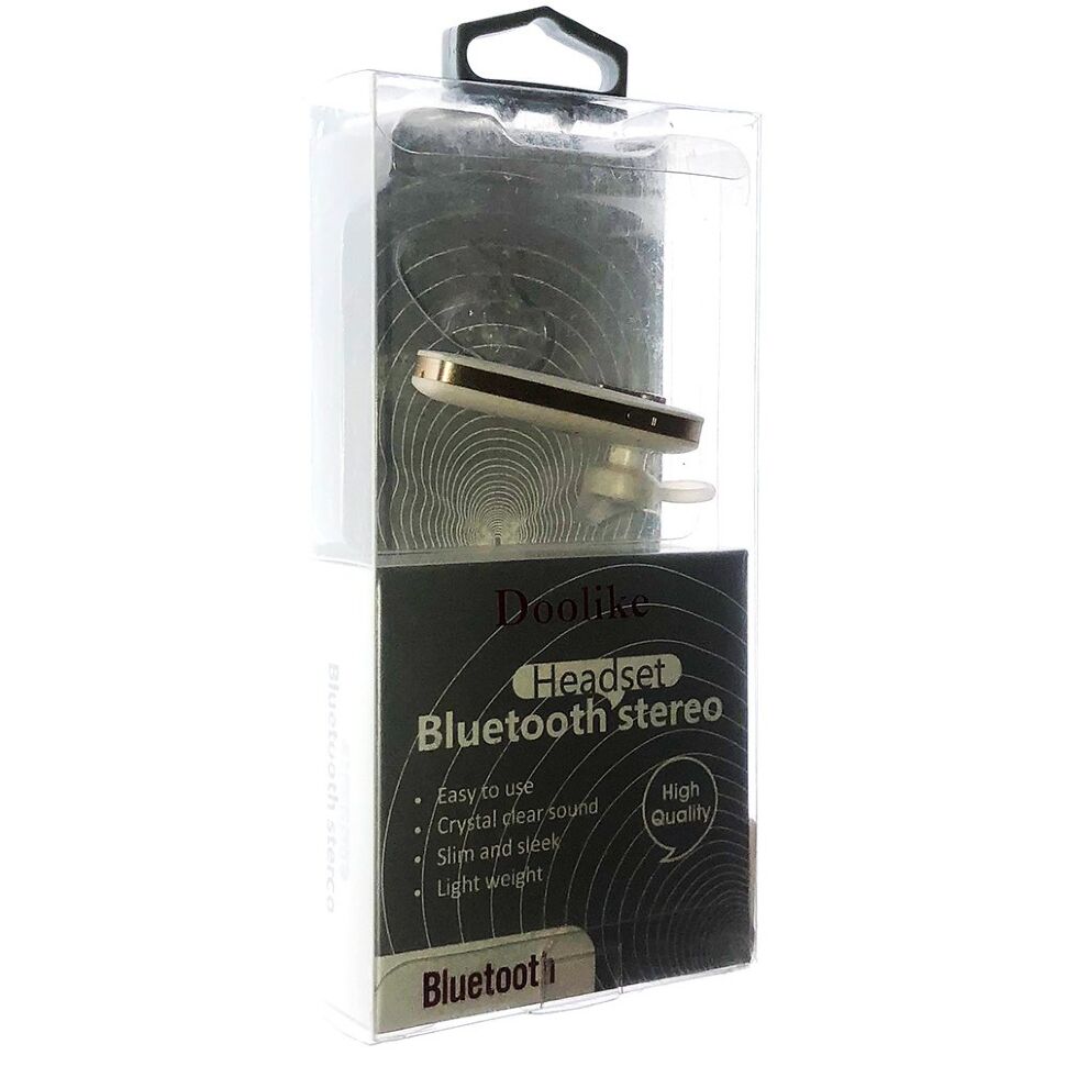 Бездротова Bluetooth гарнітура Doolike FX-30 БІЛО-ЗОЛОТИЙ