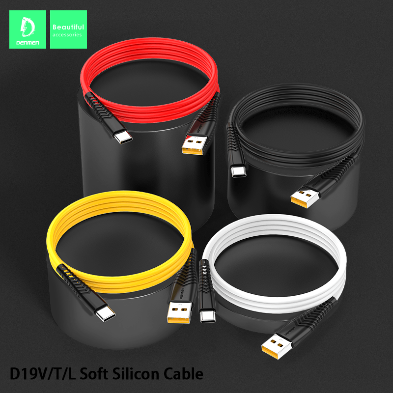 Кабель USB Denmen D19T SILICONE USB-Type-C (2.4A) 1 метр Кабель USB Denmen D19T SILICONE USB-Type-C (2.4A) 1 метр