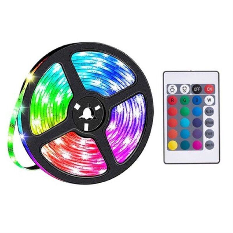 HOCO DL30 PLUS світлодіодна RGB стрічка, 4м з дистанційним пультом керування, чорний