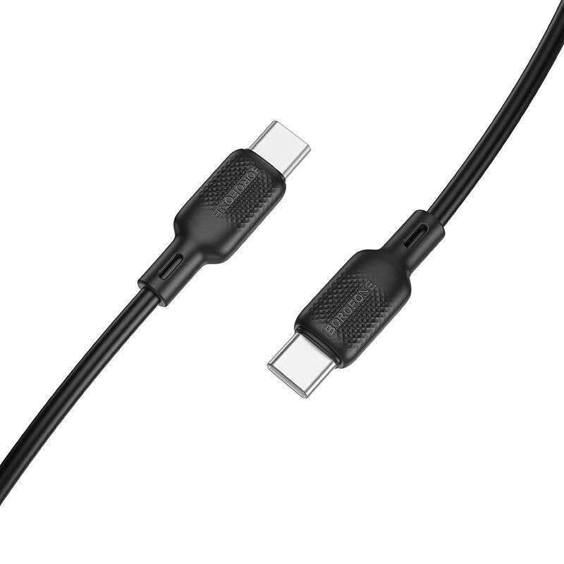 USB-C кабель BOROFONE BX113 Type-C - Type-C SILICONE 60W, 3A, 1 метр, чорний USB-C кабель BOROFONE BX113 Type-C - Type-C SILICONE 60W, 3A, 1 метр, чорний
