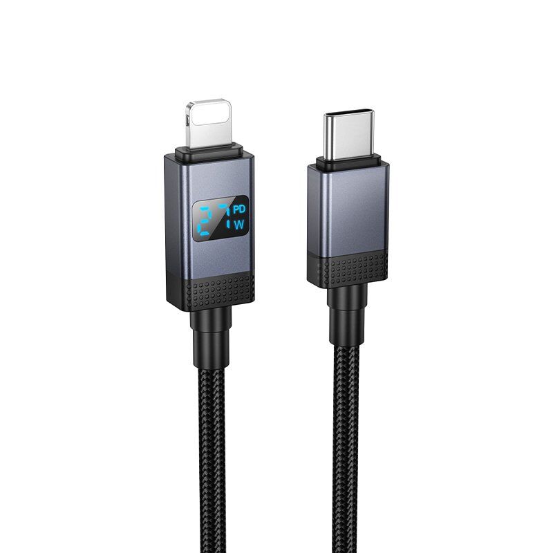 USB-C кабель HOCO X118 Type-C - Lightning, 1 метр, чорний USB-C кабель HOCO X118 Type-C - Lightning, 1 метр, чорний