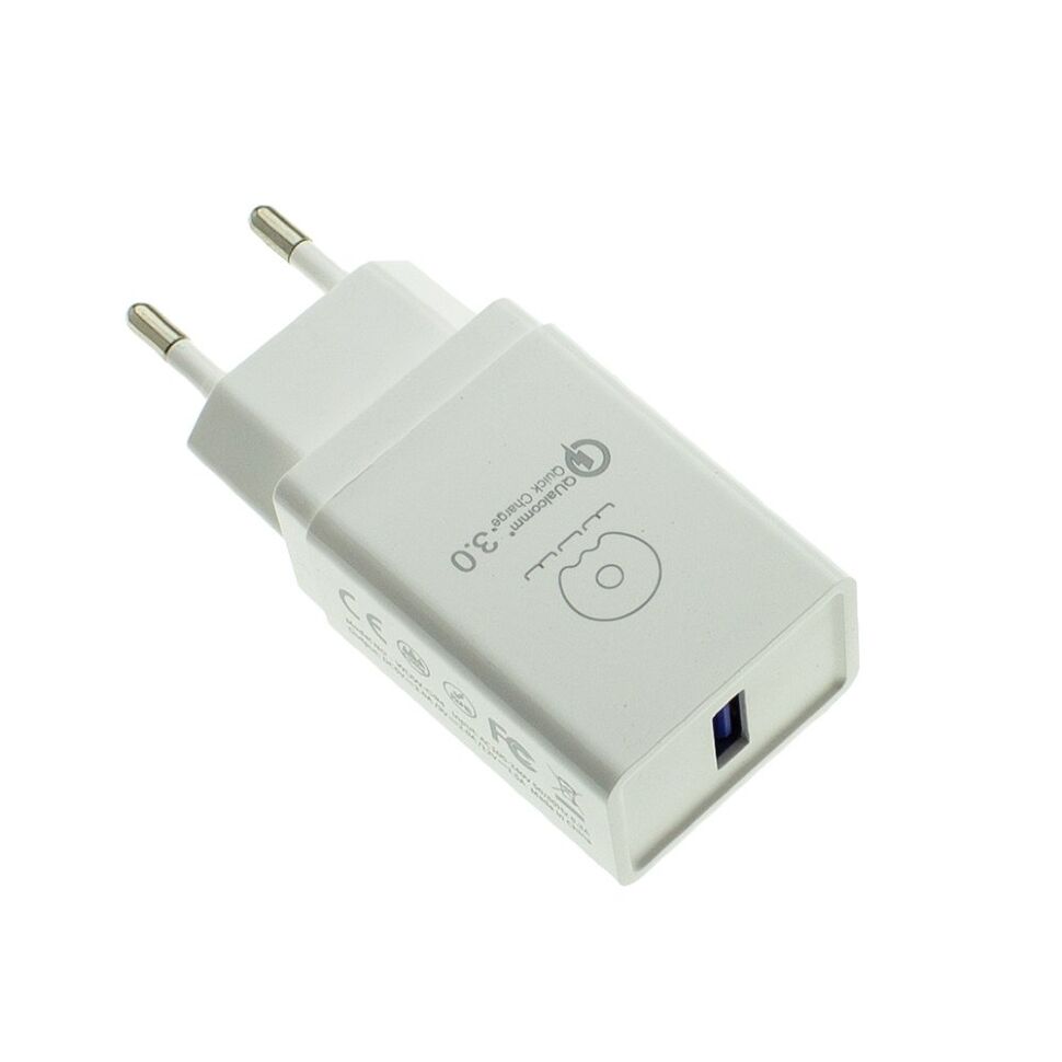 Зарядний пристрій WUW C94 1 USB (18W) Qualcomm 3.0 FAST CHARGER БІЛИЙ Зарядний пристрій WUW C94 1 USB (18W) Qualcomm 3.0 FAST CHARGER БІЛИЙ
